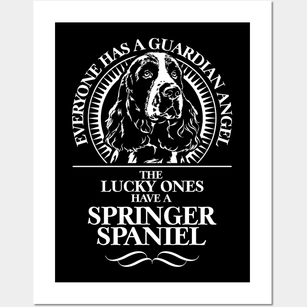 Springer Spaniel Guardian Angel dog sayings Wall Art by wilsigns